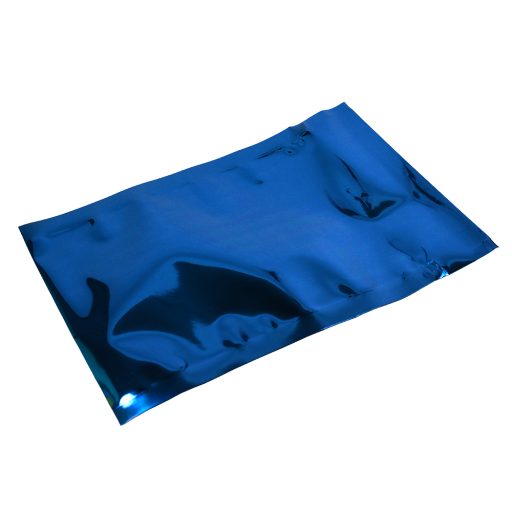 Pochette auto-adhésive avec bande détachable en aluminium Métallisée coloris bleu. Format C6, idéale pour valoriser votre cadeau ou votre commémoration. Convi