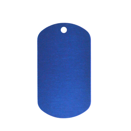 Cette plaque militaire au format Dog Tag est fabriquée à partir d'un aluminium anodisé BLEU.
Personnalisation unitaire disponible :Cette plaque est EMBOSSABLE (marquage en relief