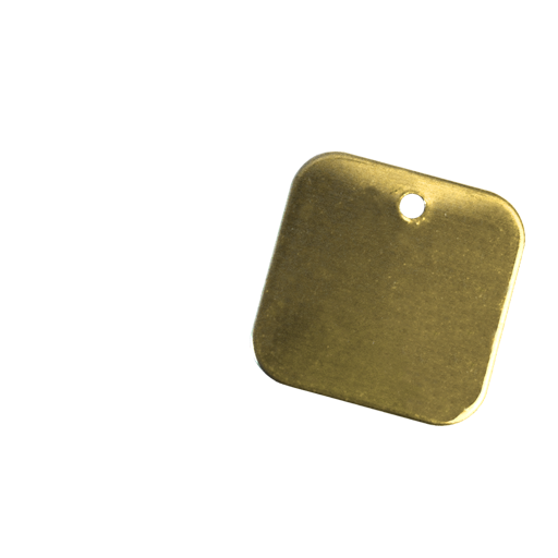 Médaille pour chien en laiton offrant une belle surface de gravure (environ 20 x 25 mm). Marquage noir par le procédé de la gravure laser dite de surface qui offre une parfaite te
