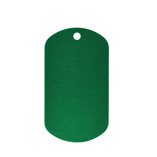 Cette plaque militaire au format Dog Tag est fabriquée à partir d'un aluminium anodisé VERT.
Personnalisation unitaire disponible :Cette plaque est EMBOSSABLE (marquage en relief
